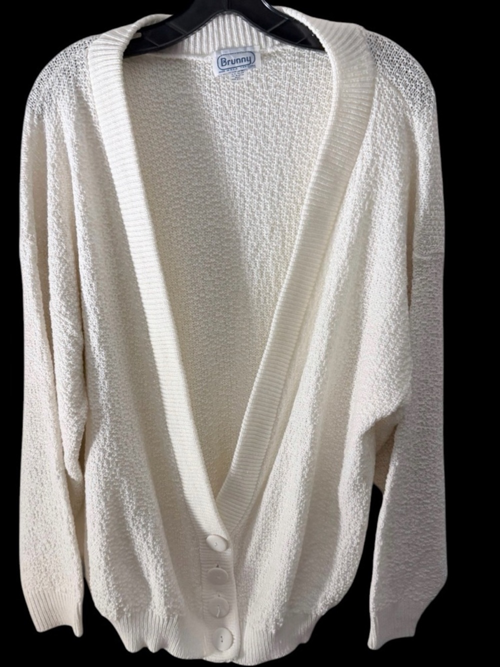 Brunny brand vintage cardigan‎ size 2XL white